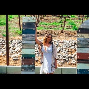 Free People One Adella Slip, white, size 8